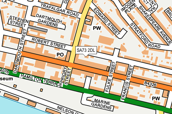 SA73 2DL map - OS OpenMap – Local (Ordnance Survey)