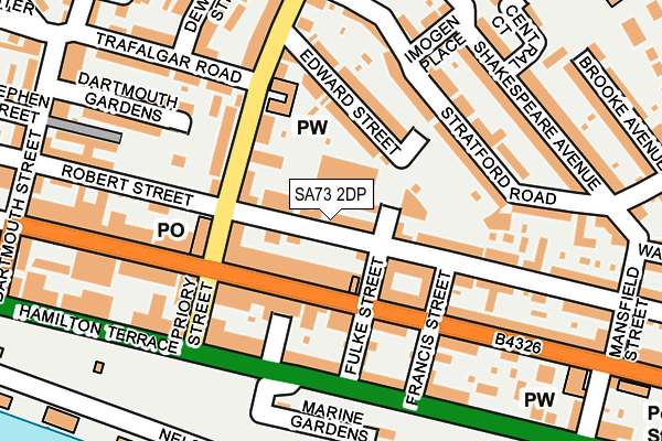 SA73 2DP map - OS OpenMap – Local (Ordnance Survey)
