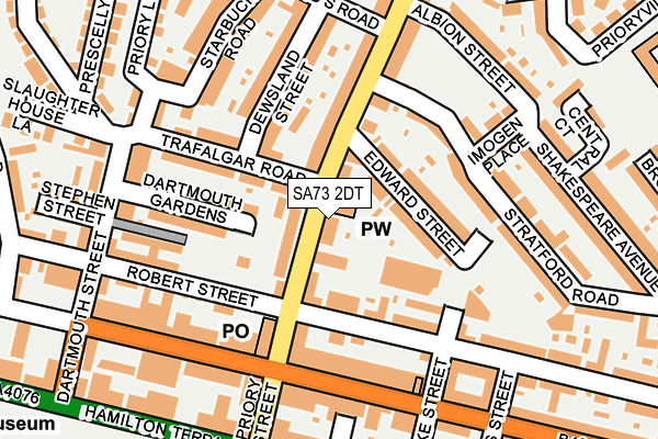 SA73 2DT map - OS OpenMap – Local (Ordnance Survey)