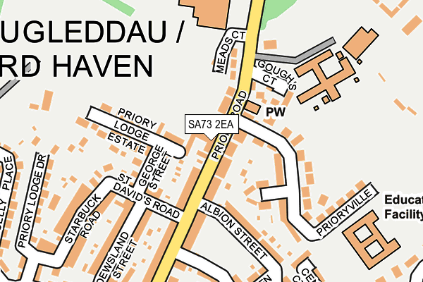SA73 2EA map - OS OpenMap – Local (Ordnance Survey)