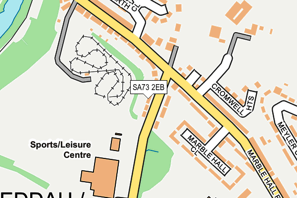 SA73 2EB map - OS OpenMap – Local (Ordnance Survey)