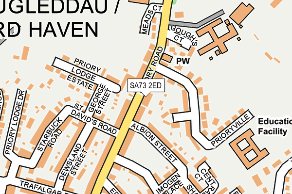 SA73 2ED map - OS OpenMap – Local (Ordnance Survey)