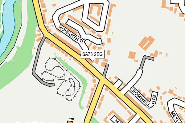 SA73 2EG map - OS OpenMap – Local (Ordnance Survey)