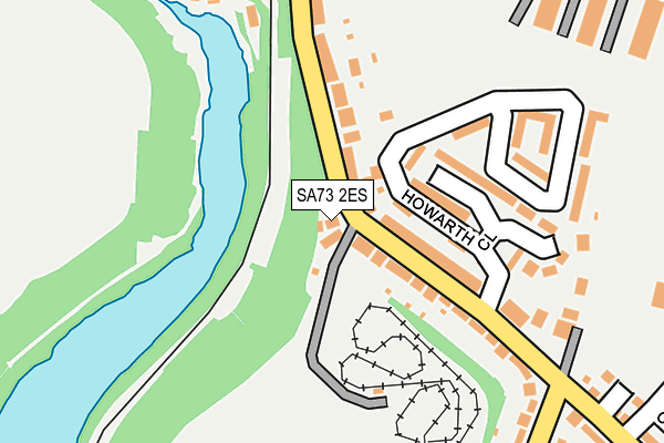 SA73 2ES map - OS OpenMap – Local (Ordnance Survey)
