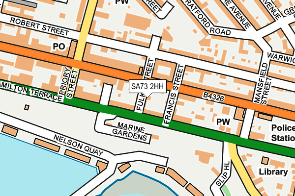 SA73 2HH map - OS OpenMap – Local (Ordnance Survey)