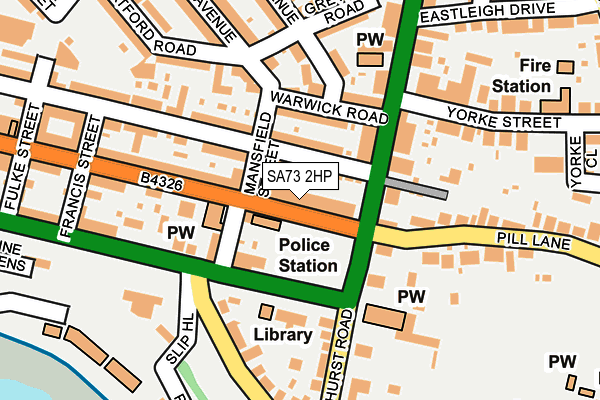 SA73 2HP map - OS OpenMap – Local (Ordnance Survey)