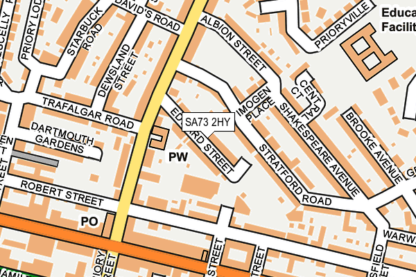 SA73 2HY map - OS OpenMap – Local (Ordnance Survey)