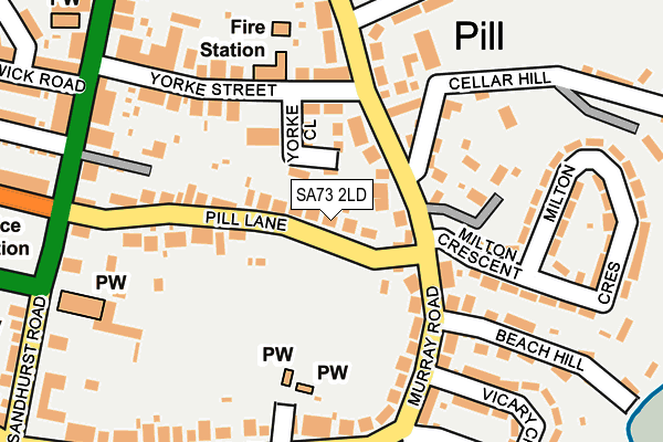 SA73 2LD map - OS OpenMap – Local (Ordnance Survey)