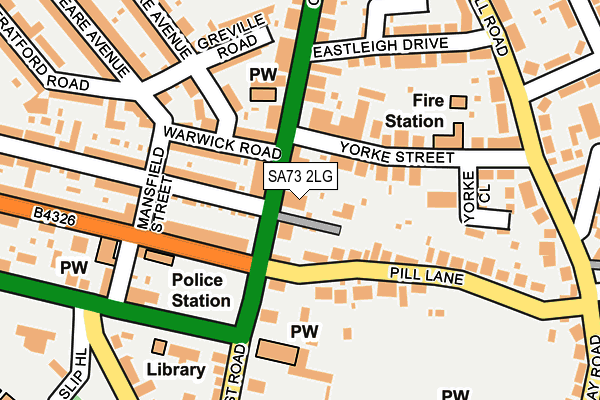 SA73 2LG map - OS OpenMap – Local (Ordnance Survey)