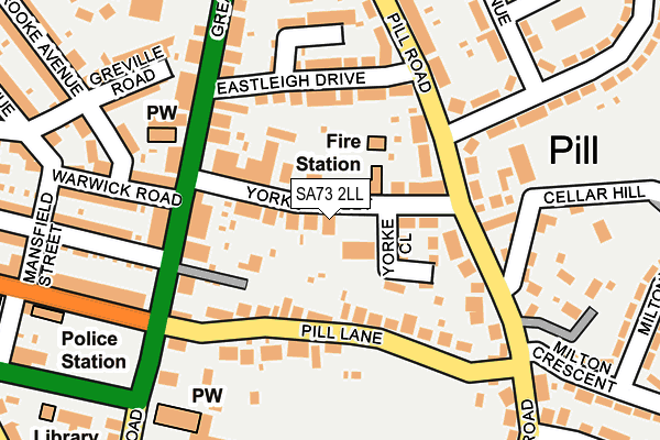 SA73 2LL map - OS OpenMap – Local (Ordnance Survey)