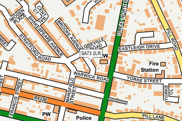 SA73 2LR map - OS OpenMap – Local (Ordnance Survey)