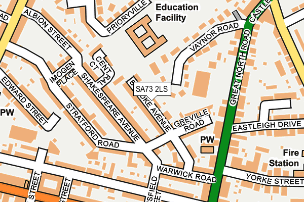 SA73 2LS map - OS OpenMap – Local (Ordnance Survey)