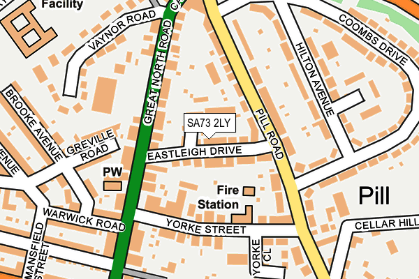 SA73 2LY map - OS OpenMap – Local (Ordnance Survey)