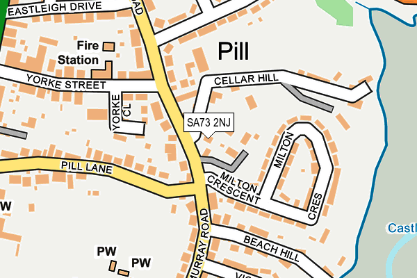 SA73 2NJ map - OS OpenMap – Local (Ordnance Survey)