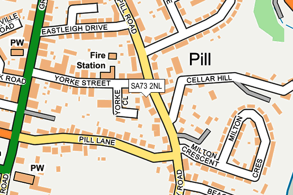 SA73 2NL map - OS OpenMap – Local (Ordnance Survey)