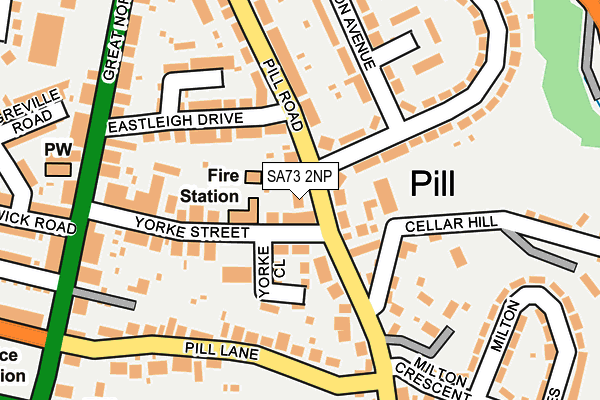 SA73 2NP map - OS OpenMap – Local (Ordnance Survey)