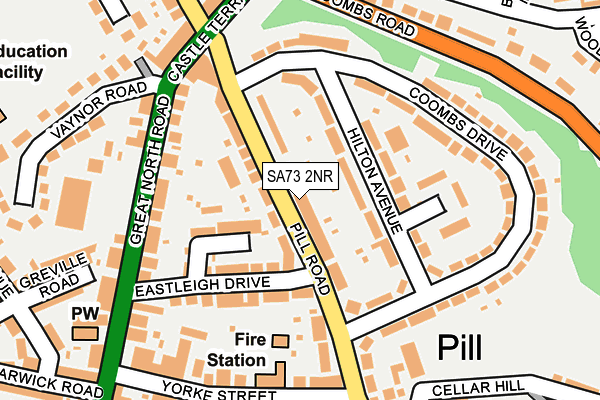 SA73 2NR map - OS OpenMap – Local (Ordnance Survey)