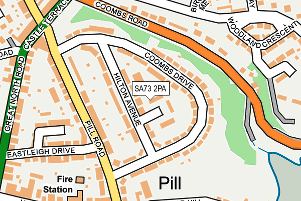 SA73 2PA map - OS OpenMap – Local (Ordnance Survey)