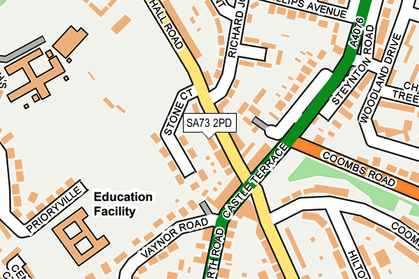 SA73 2PD map - OS OpenMap – Local (Ordnance Survey)