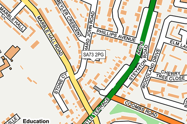 SA73 2PG map - OS OpenMap – Local (Ordnance Survey)