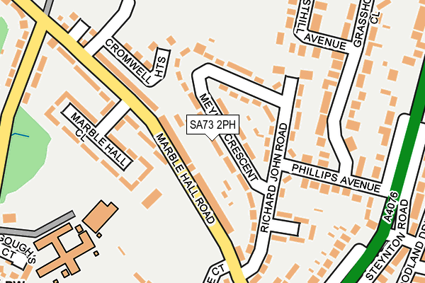 SA73 2PH map - OS OpenMap – Local (Ordnance Survey)