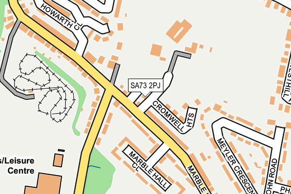 SA73 2PJ map - OS OpenMap – Local (Ordnance Survey)