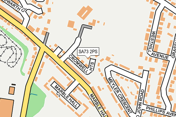 SA73 2PS map - OS OpenMap – Local (Ordnance Survey)