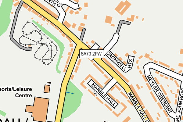 SA73 2PW map - OS OpenMap – Local (Ordnance Survey)