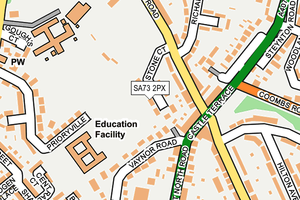 SA73 2PX map - OS OpenMap – Local (Ordnance Survey)