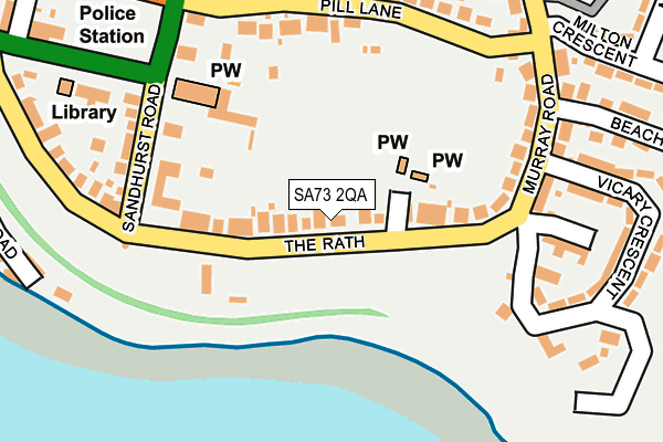 SA73 2QA map - OS OpenMap – Local (Ordnance Survey)