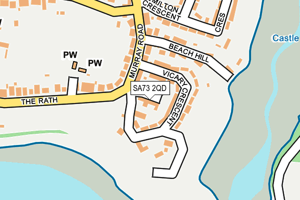 SA73 2QD map - OS OpenMap – Local (Ordnance Survey)