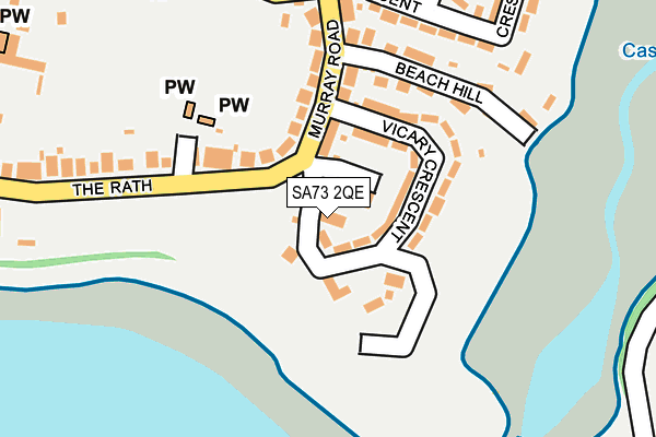 SA73 2QE map - OS OpenMap – Local (Ordnance Survey)