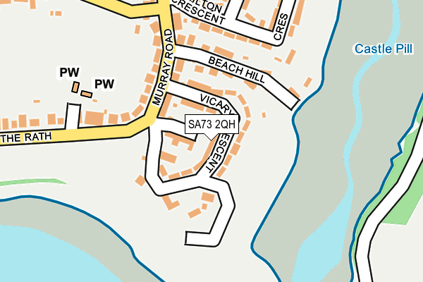 SA73 2QH map - OS OpenMap – Local (Ordnance Survey)