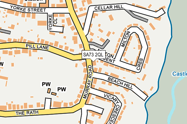 SA73 2QL map - OS OpenMap – Local (Ordnance Survey)