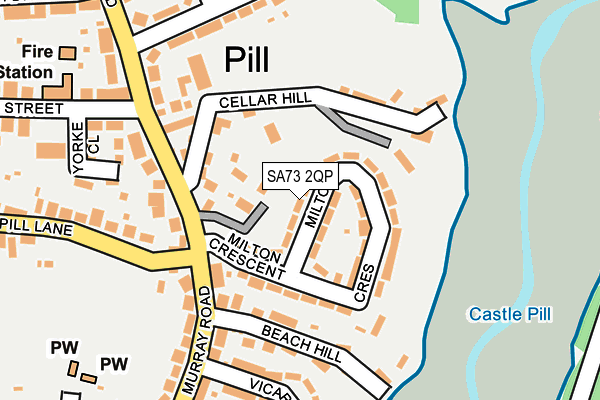 SA73 2QP map - OS OpenMap – Local (Ordnance Survey)