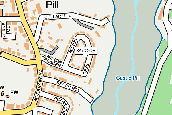 SA73 2QR map - OS OpenMap – Local (Ordnance Survey)