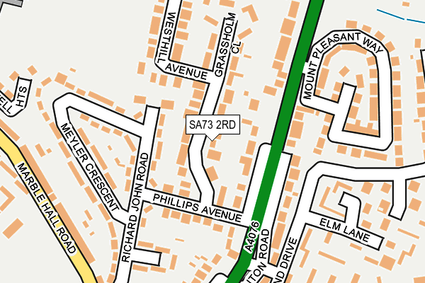 SA73 2RD map - OS OpenMap – Local (Ordnance Survey)
