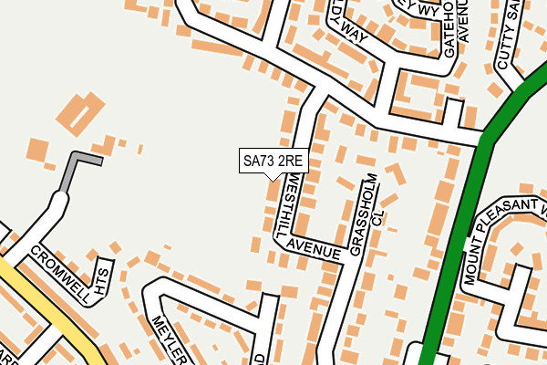 SA73 2RE map - OS OpenMap – Local (Ordnance Survey)