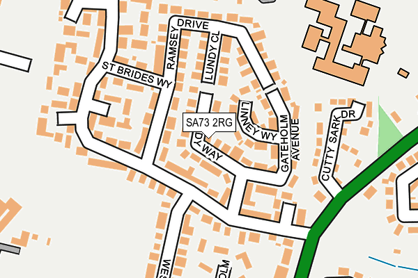 SA73 2RG map - OS OpenMap – Local (Ordnance Survey)