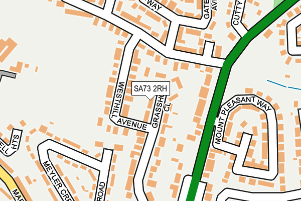 SA73 2RH map - OS OpenMap – Local (Ordnance Survey)