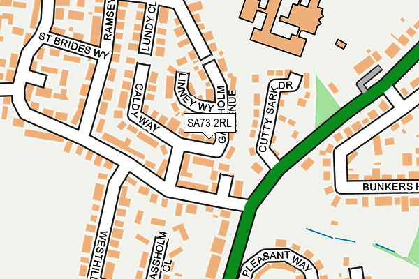 SA73 2RL map - OS OpenMap – Local (Ordnance Survey)
