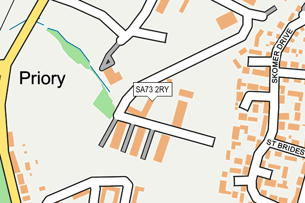 SA73 2RY map - OS OpenMap – Local (Ordnance Survey)