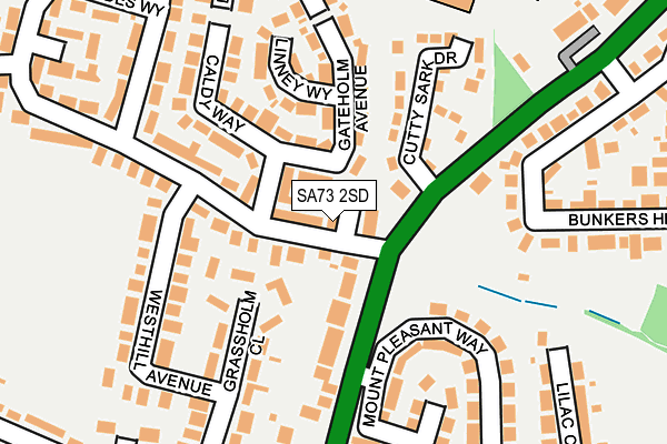 SA73 2SD map - OS OpenMap – Local (Ordnance Survey)