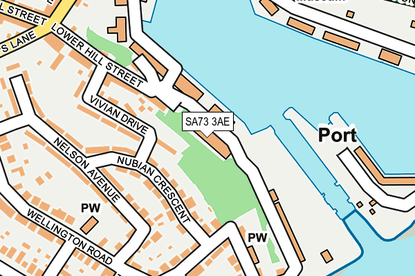 SA73 3AE map - OS OpenMap – Local (Ordnance Survey)