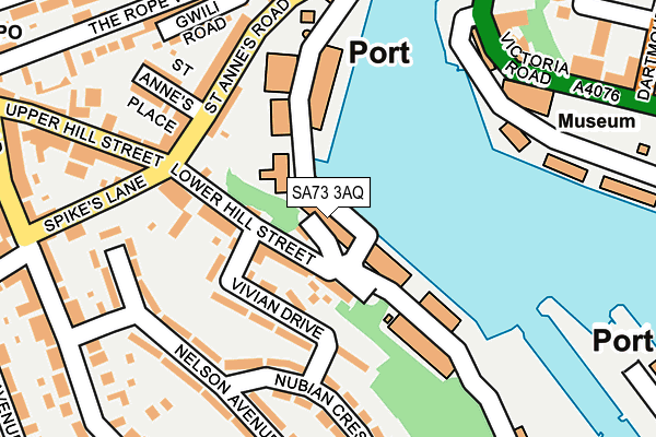 SA73 3AQ map - OS OpenMap – Local (Ordnance Survey)