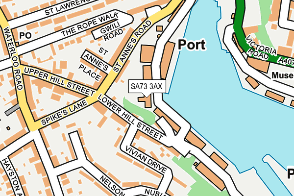 SA73 3AX map - OS OpenMap – Local (Ordnance Survey)