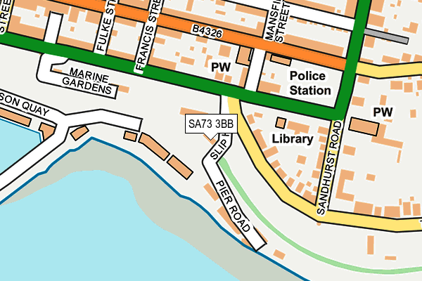 SA73 3BB map - OS OpenMap – Local (Ordnance Survey)