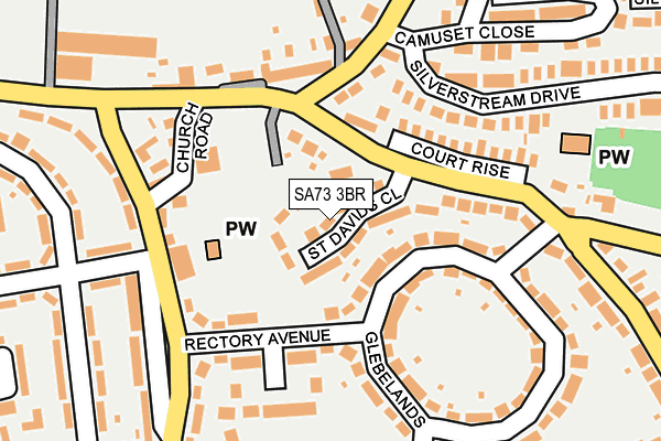 SA73 3BR map - OS OpenMap – Local (Ordnance Survey)