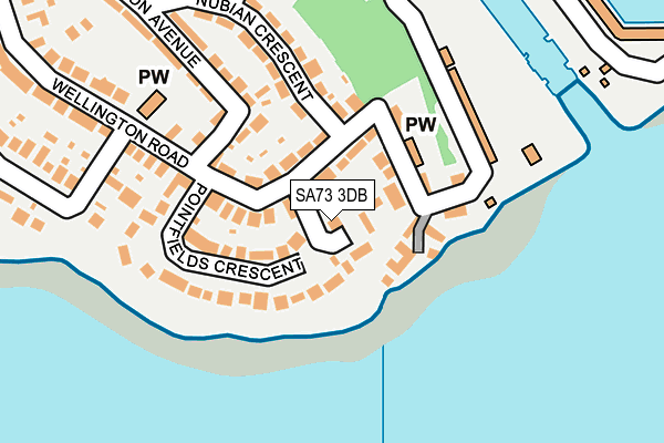 SA73 3DB map - OS OpenMap – Local (Ordnance Survey)