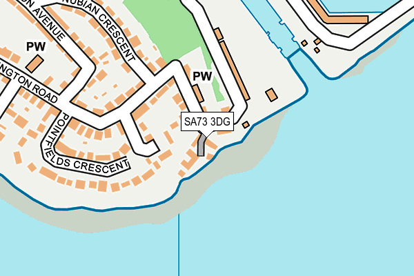 SA73 3DG map - OS OpenMap – Local (Ordnance Survey)